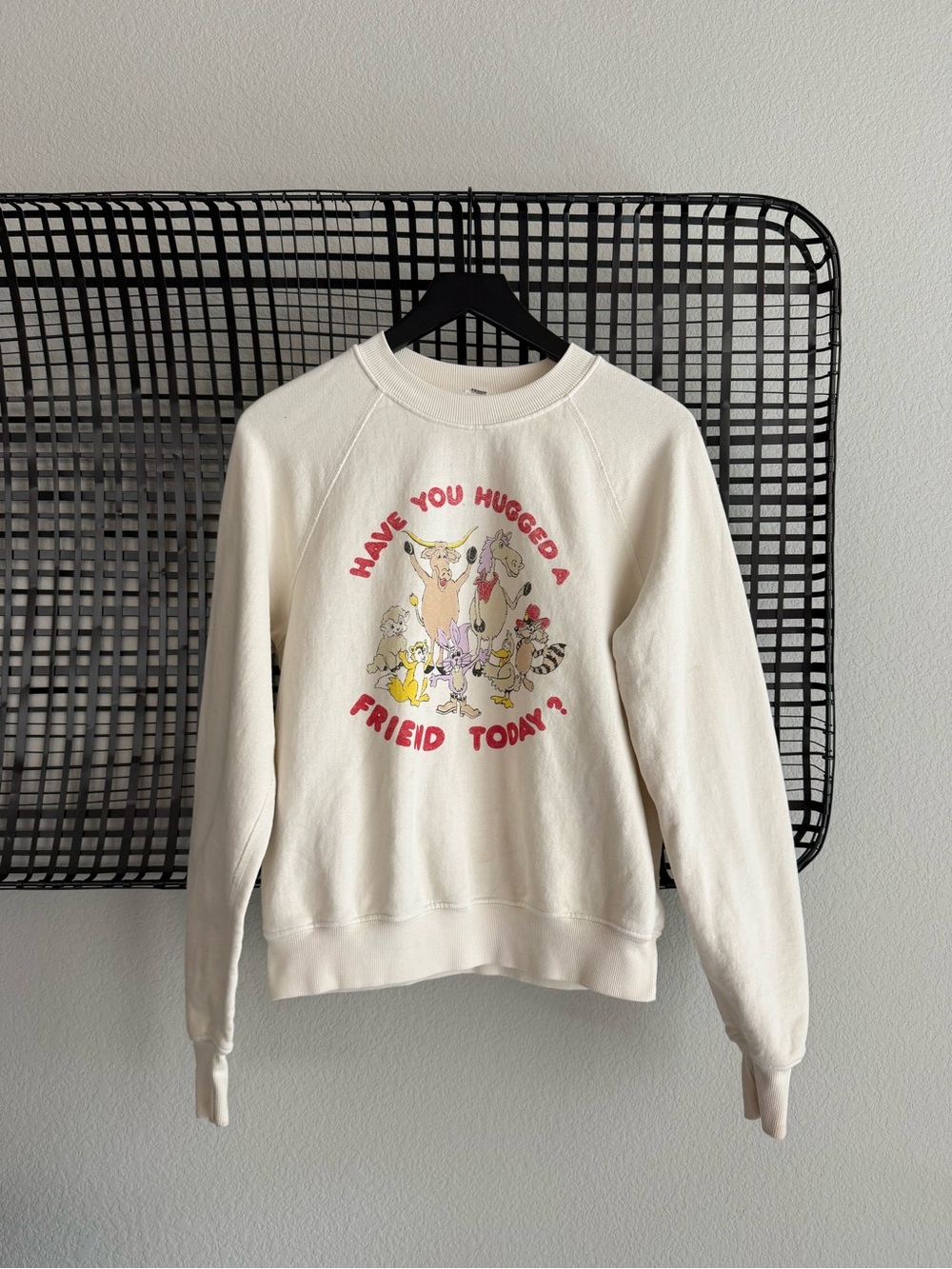 Re/Done Hug A Friend Classic Crewneck Sweatshirt